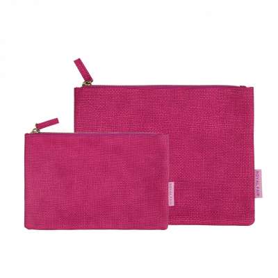 Pink Lady pu Durable Environmental Protection Foldable Cosmetic Bag