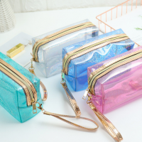 Transparent  Jelly  Waterproof   Fashion Travel  Makeup Bag